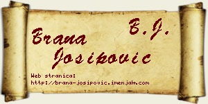 Brana Josipović vizit kartica